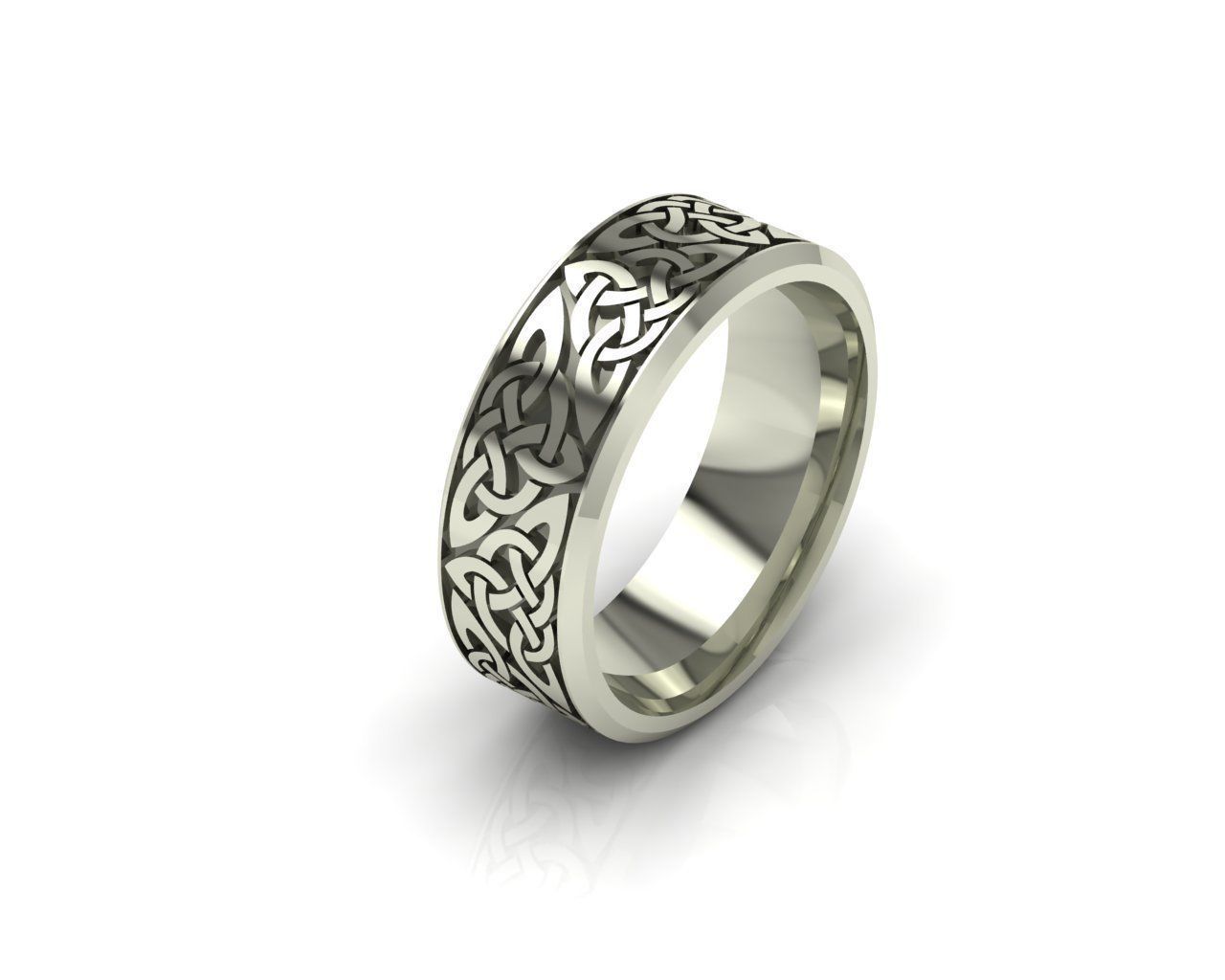 Celtic wedding band 3D print model_1