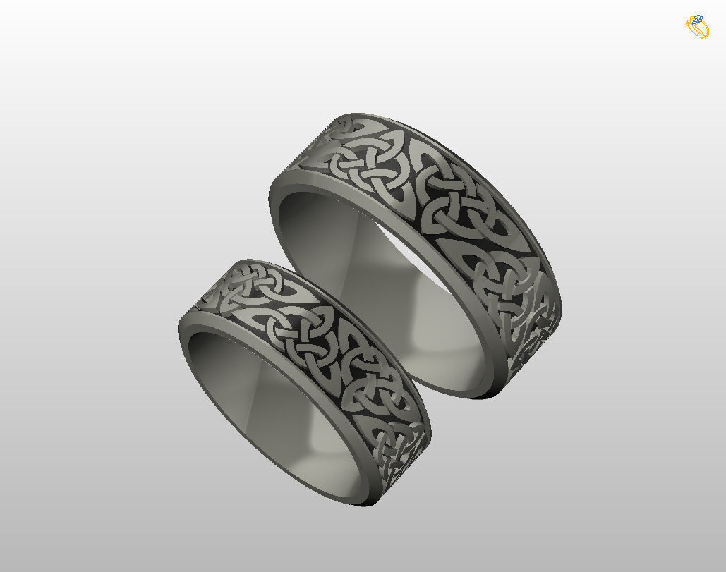 Celtic wedding band 3D print model_29