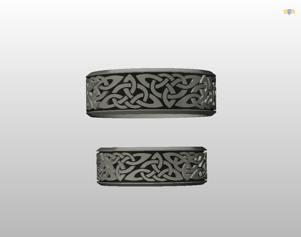 Celtic wedding band 3D print model_46
