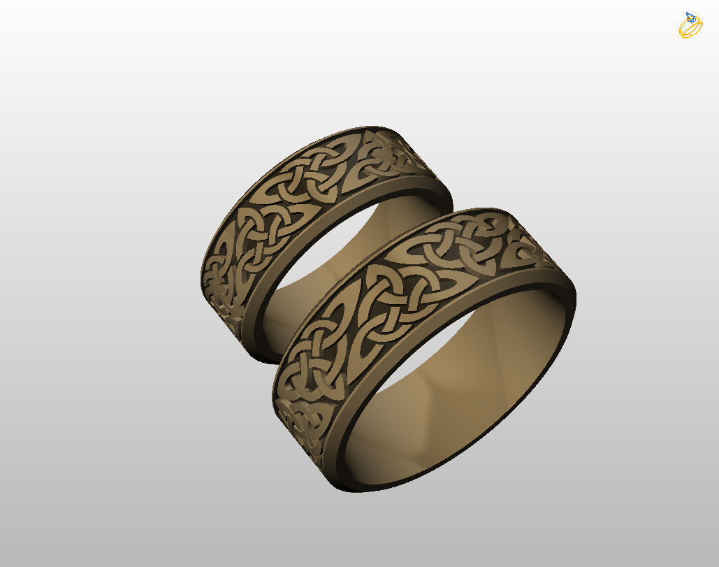Celtic wedding band 3D print model_17
