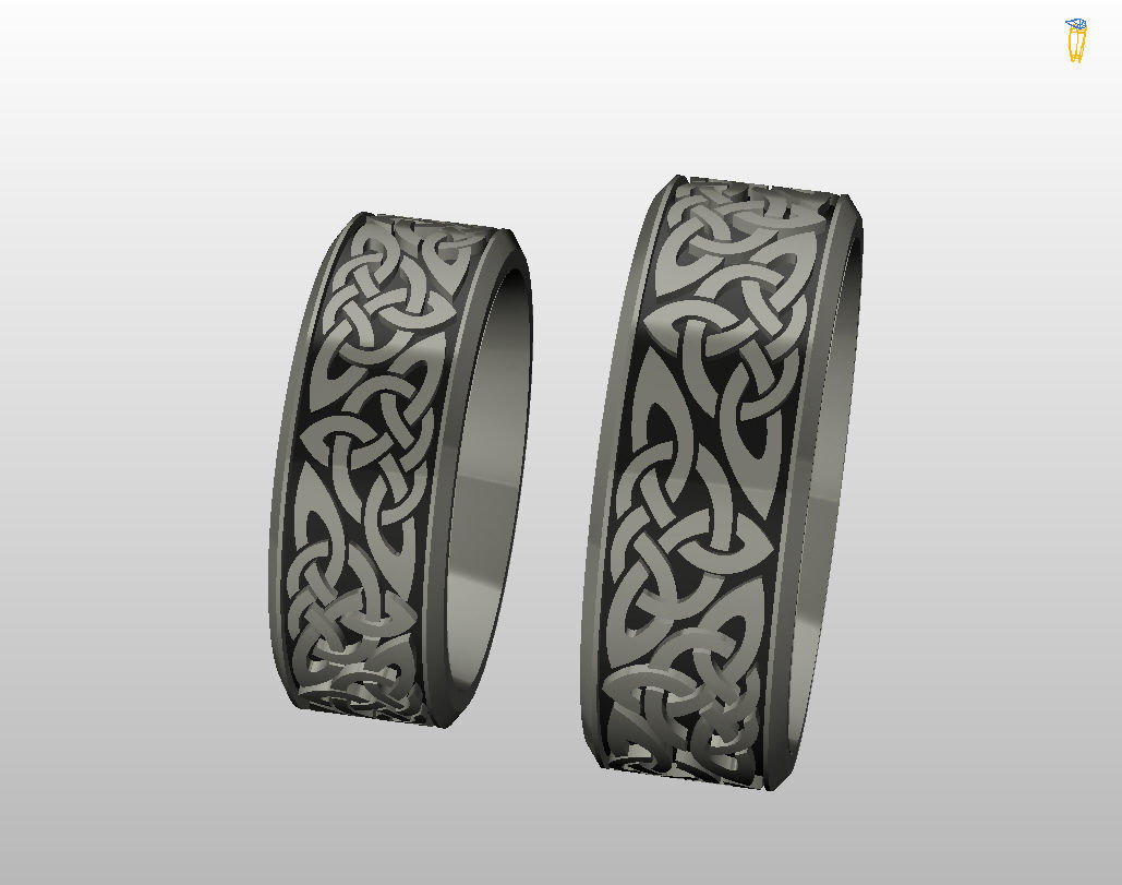 Celtic wedding band 3D print model_33