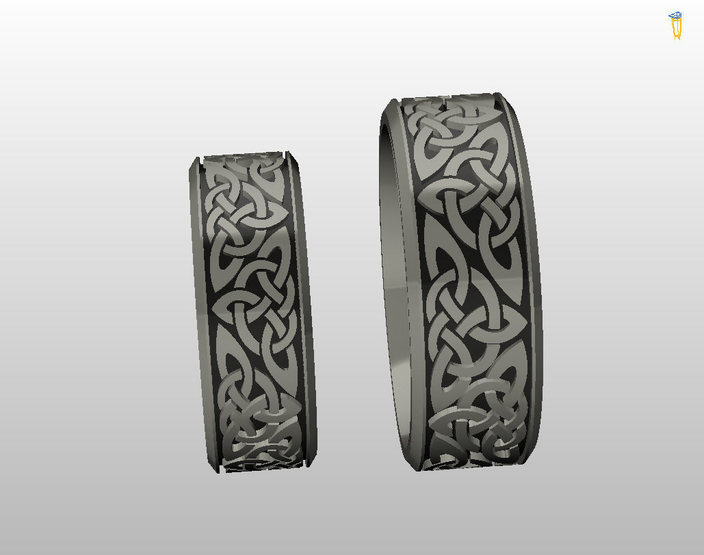 Celtic wedding band 3D print model_32