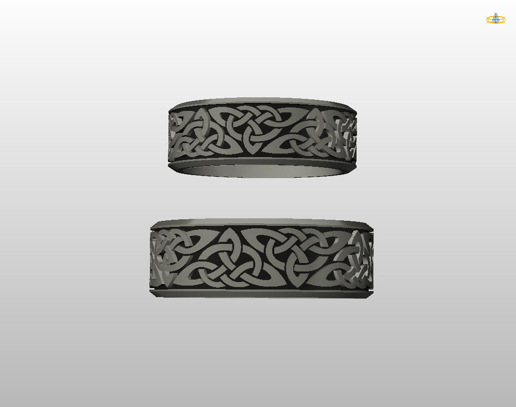 Celtic wedding band 3D print model_37
