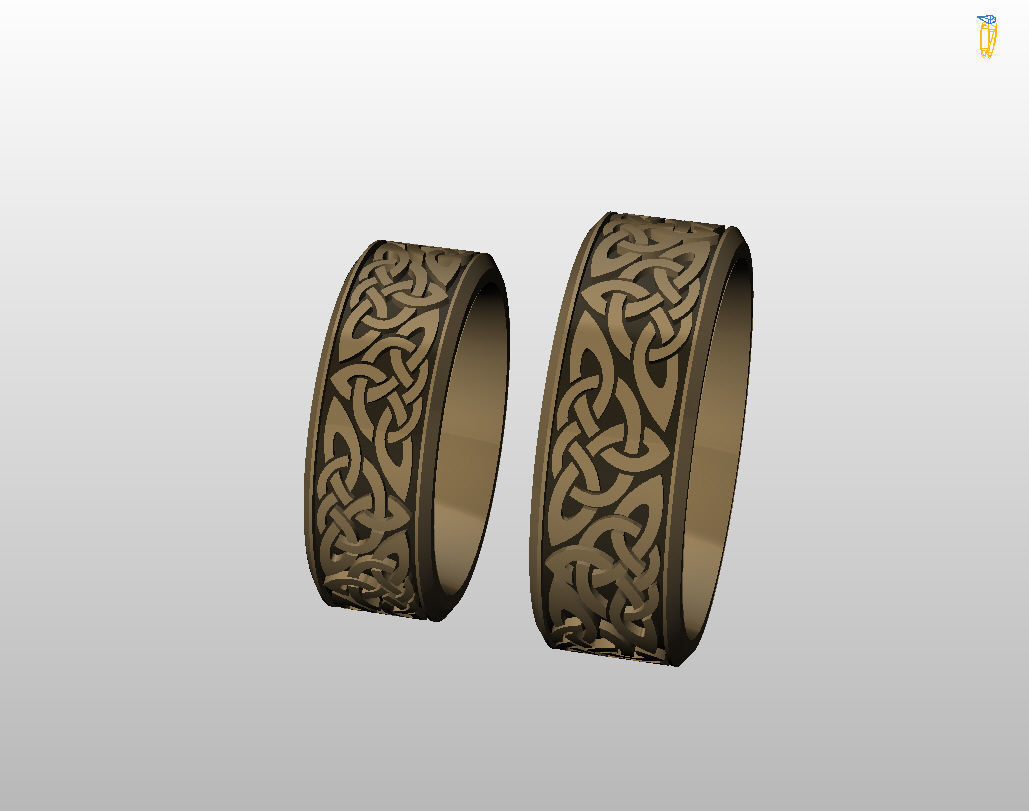 Celtic wedding band 3D print model_15