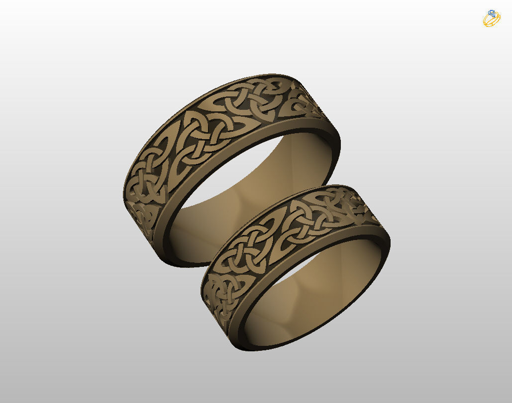 Celtic wedding band 3D print model_26