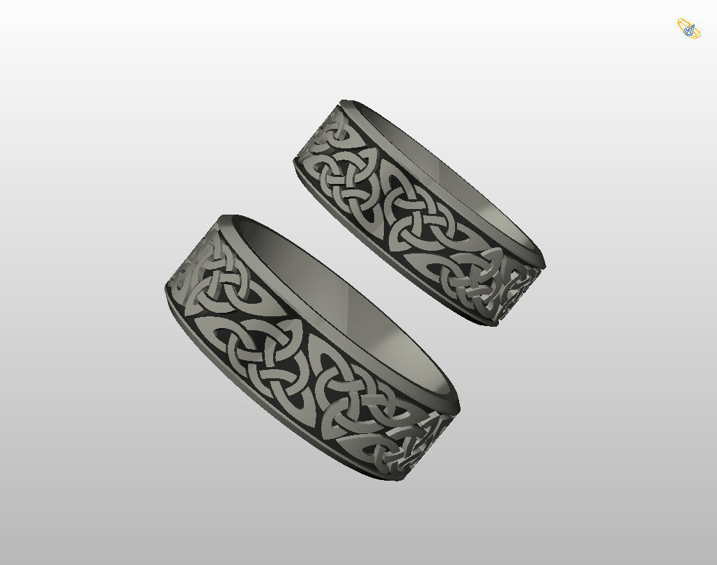 Celtic wedding band 3D print model_39
