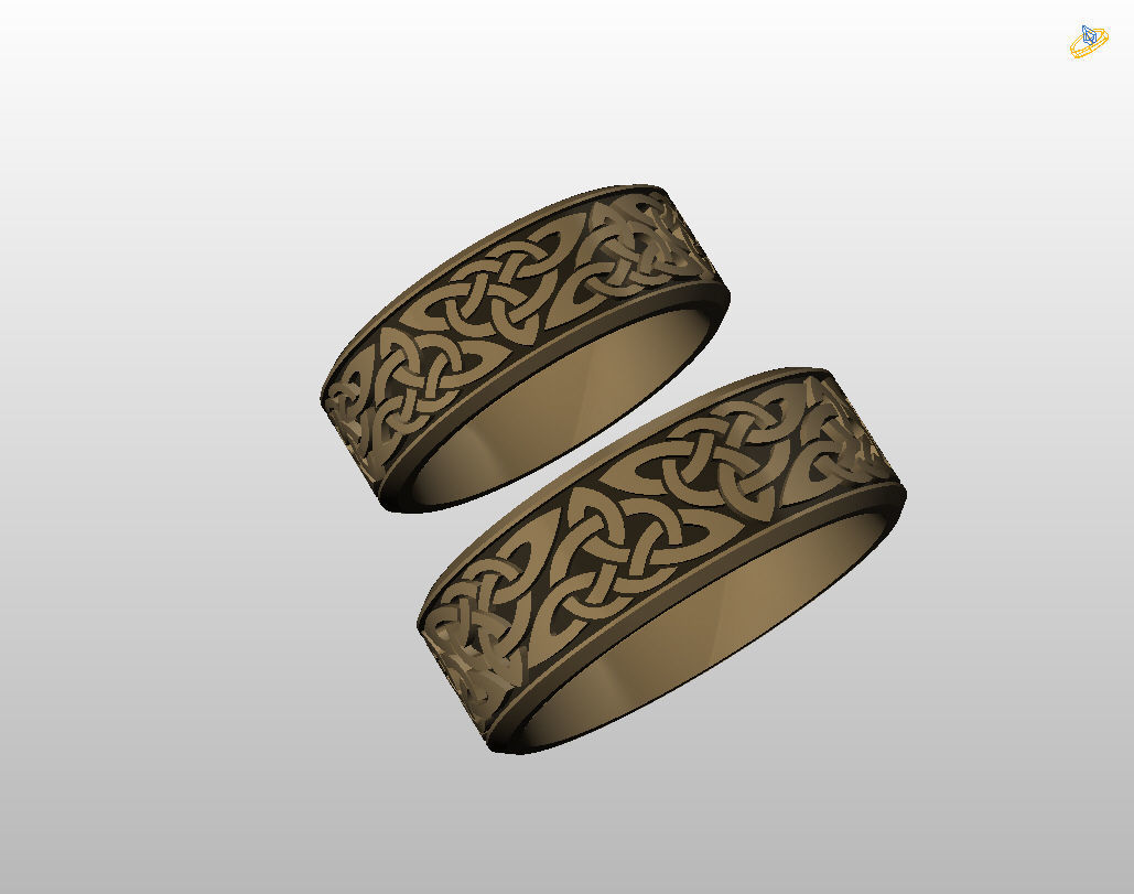 Celtic wedding band 3D print model_18