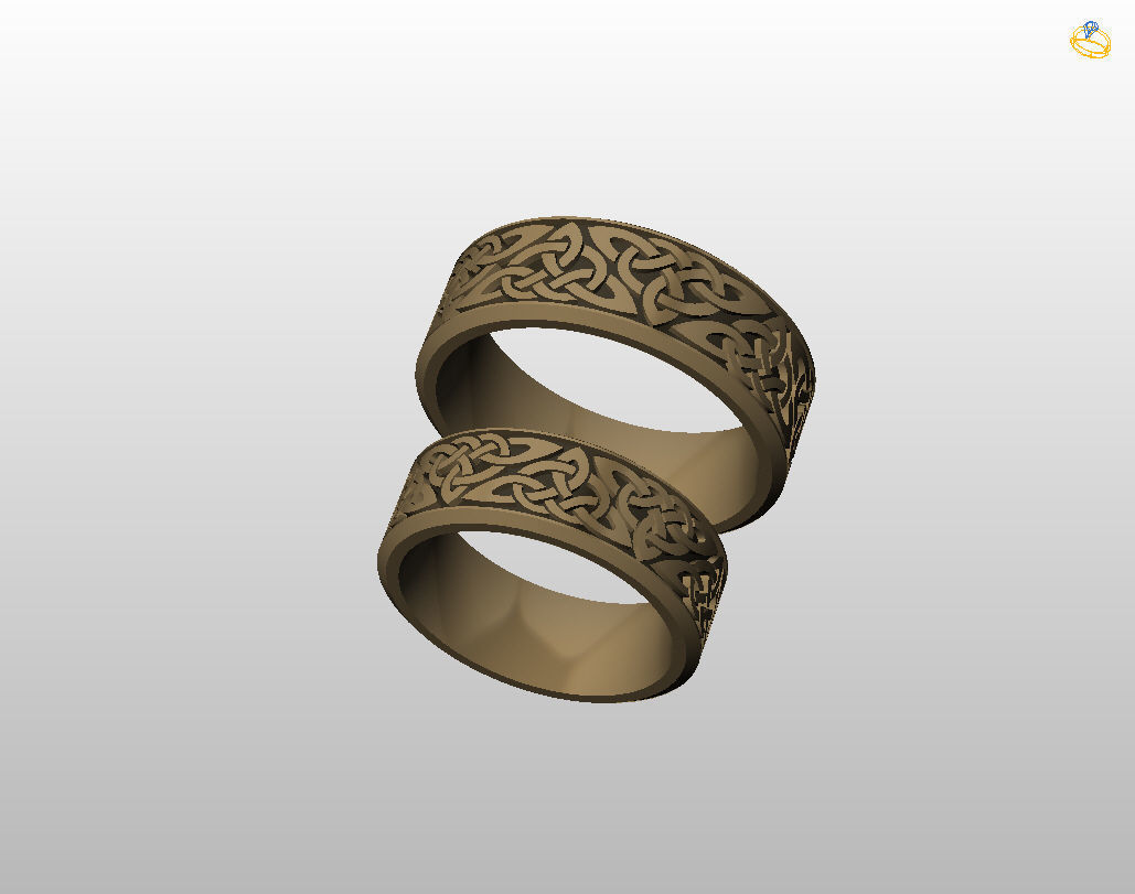 Celtic wedding band 3D print model_11