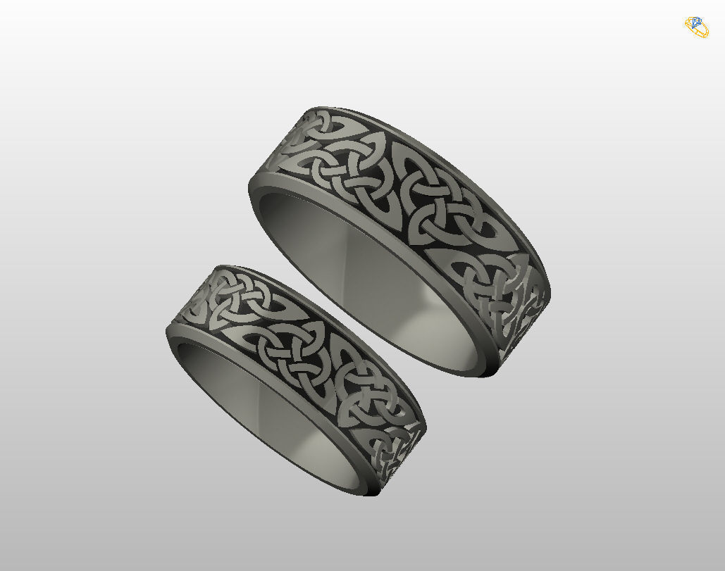 Celtic wedding band 3D print model_47