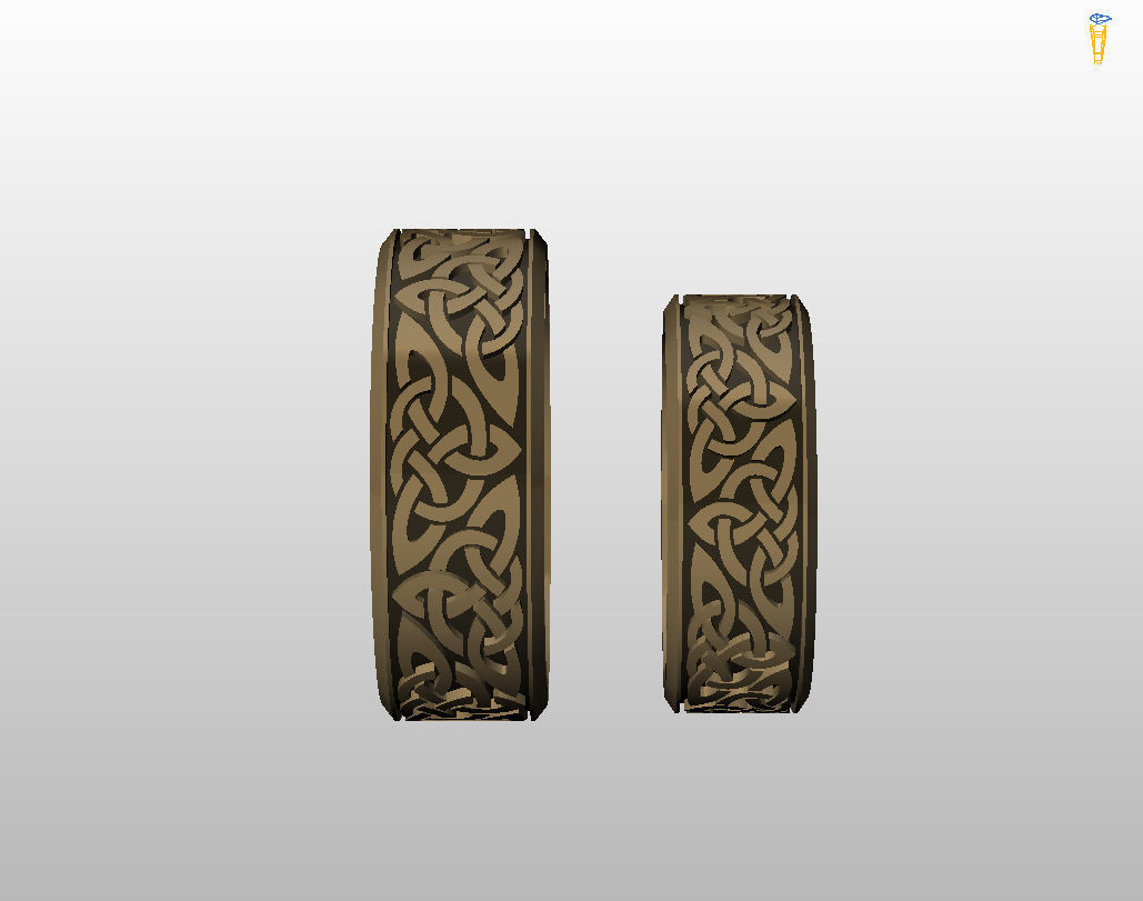 Celtic wedding band 3D print model_22