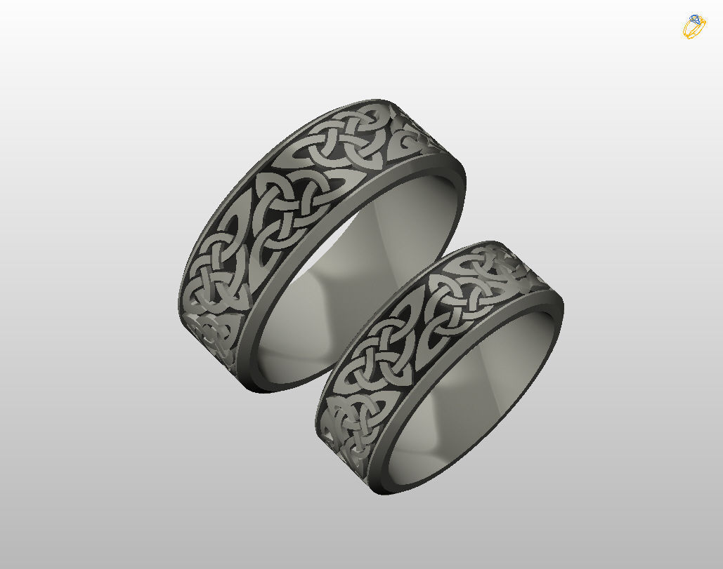 Celtic wedding band 3D print model_43