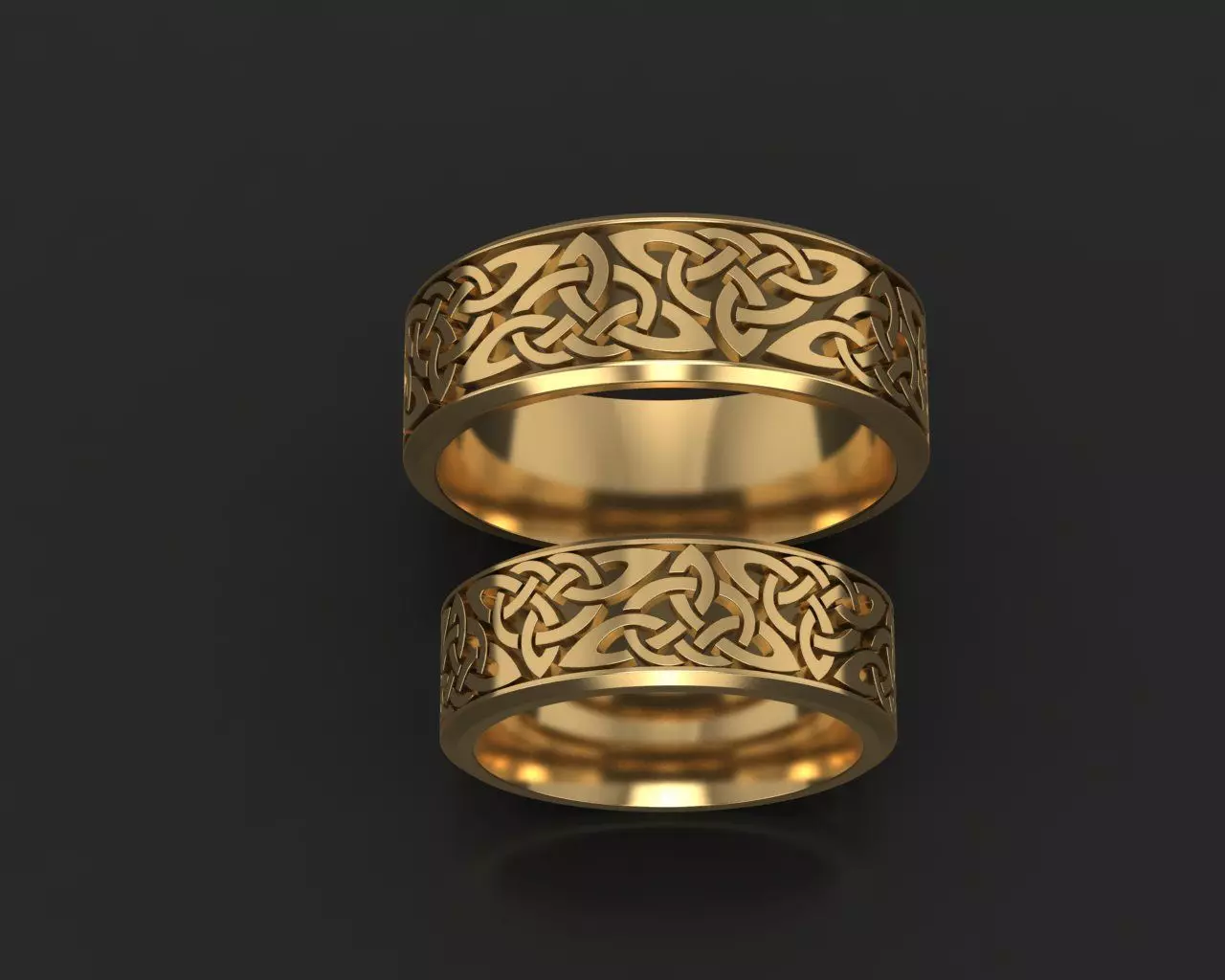 Celtic wedding band 3D print model_0