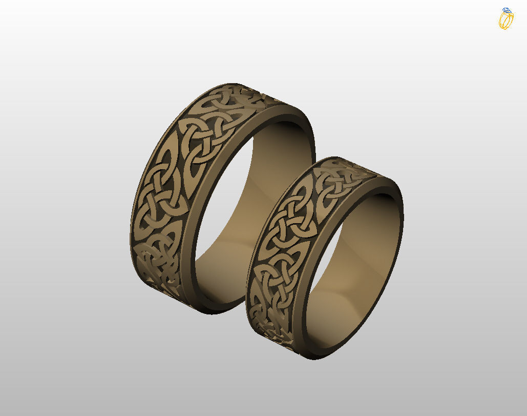 Celtic wedding band 3D print model_24