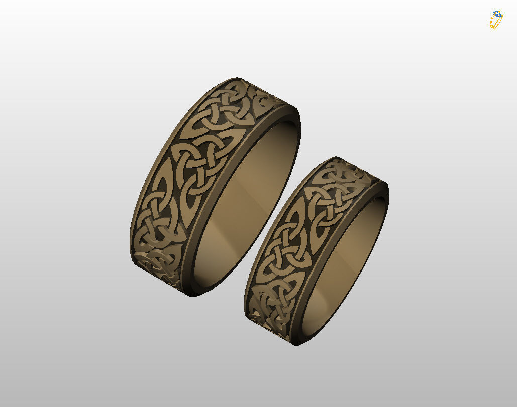 Celtic wedding band 3D print model_8