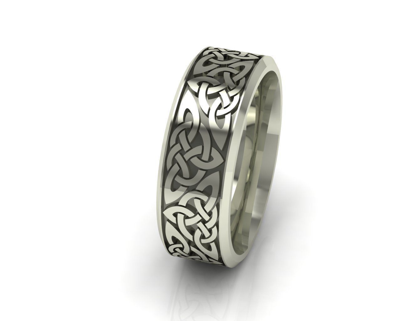 Celtic wedding band 3D print model_5