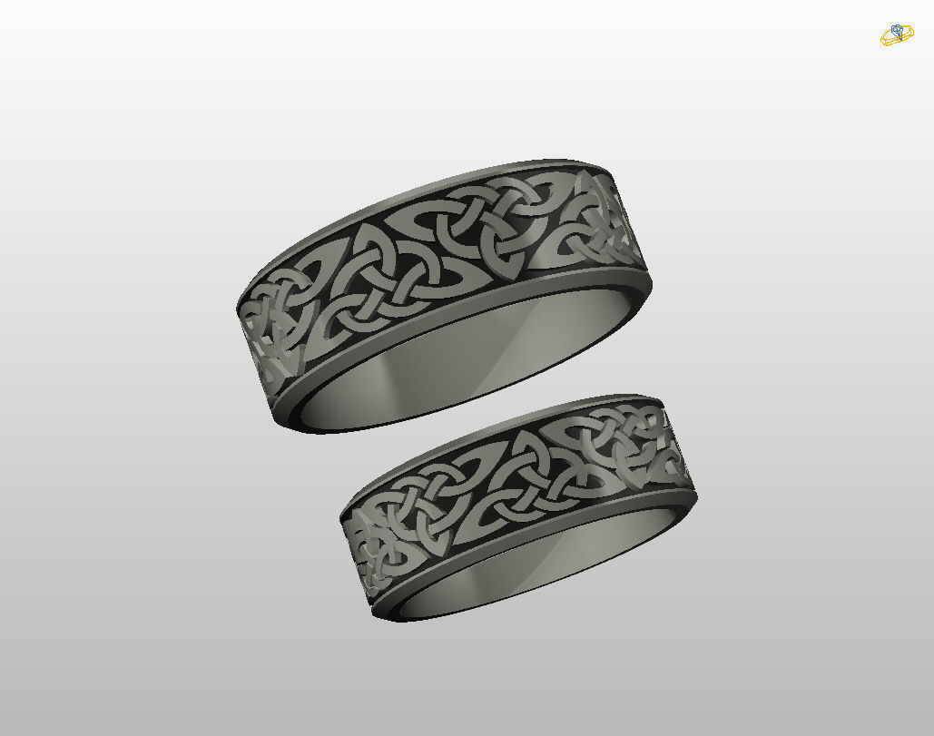 Celtic wedding band 3D print model_44