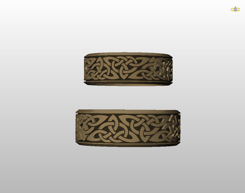 Celtic wedding band 3D print model_20