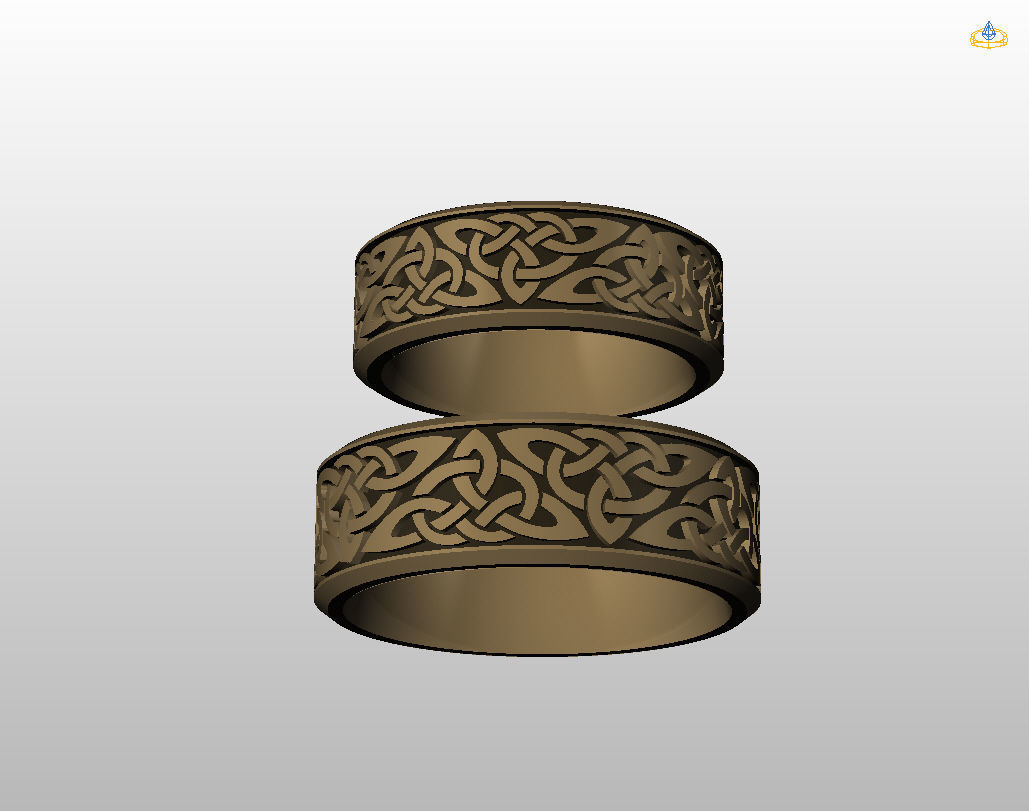 Celtic wedding band 3D print model_19