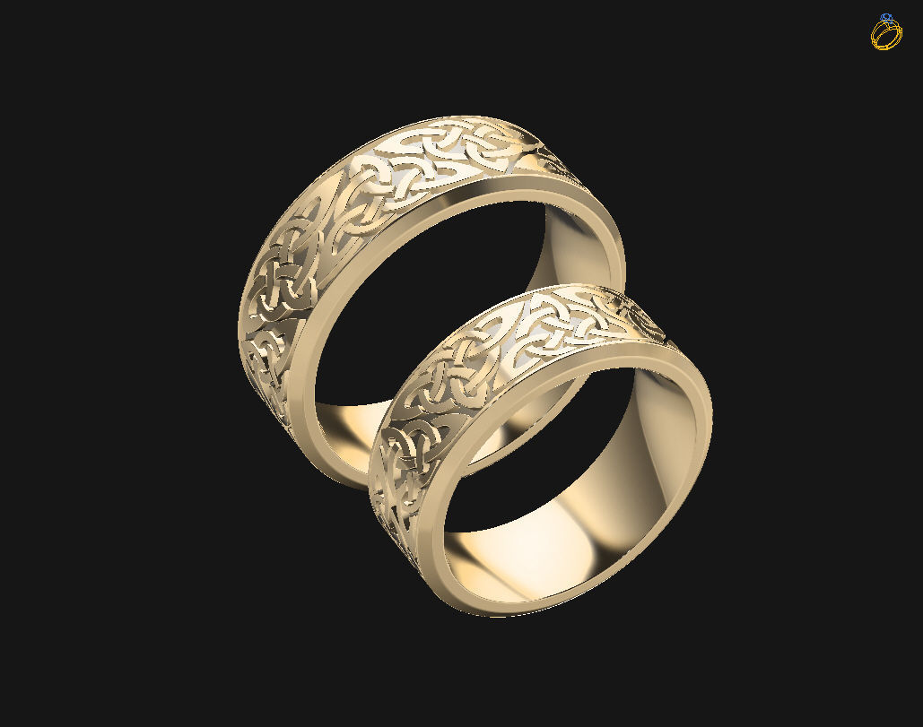 Celtic wedding band 3D print model_6