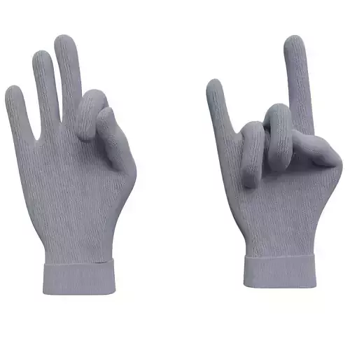 Gloves pair of plastic handles
