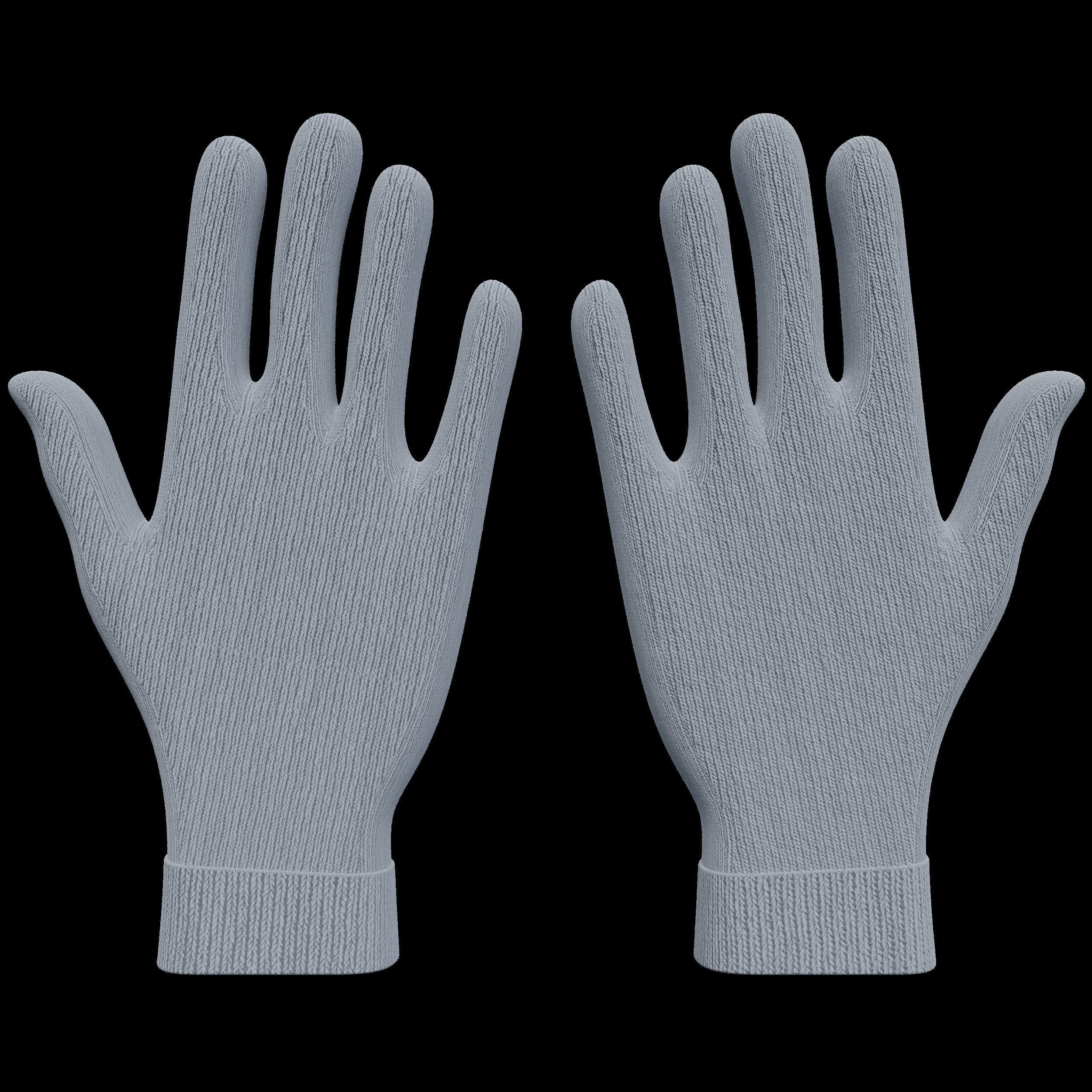 Gloves pair of plastic handles 3D model_7