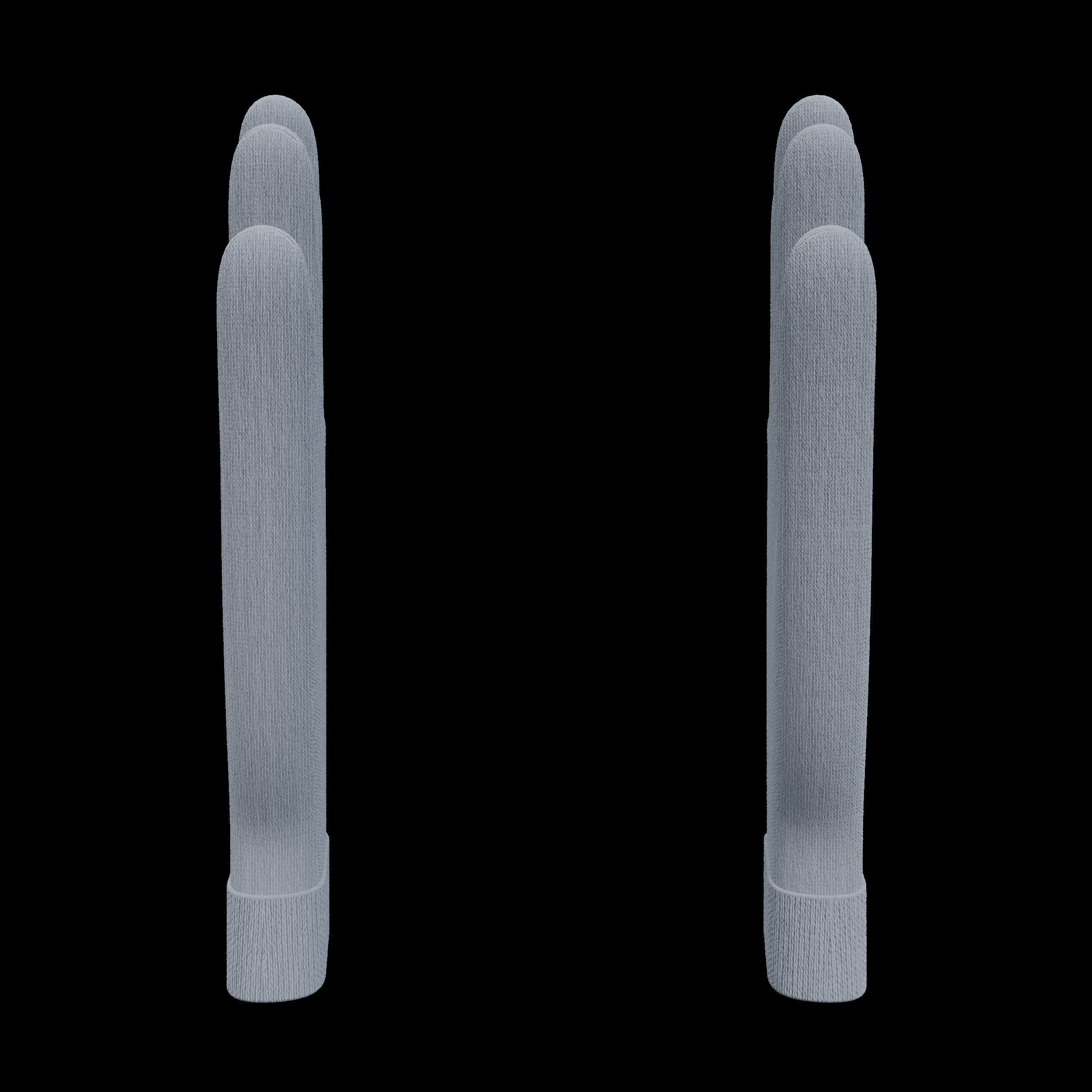 Gloves pair of plastic handles 3D model_3