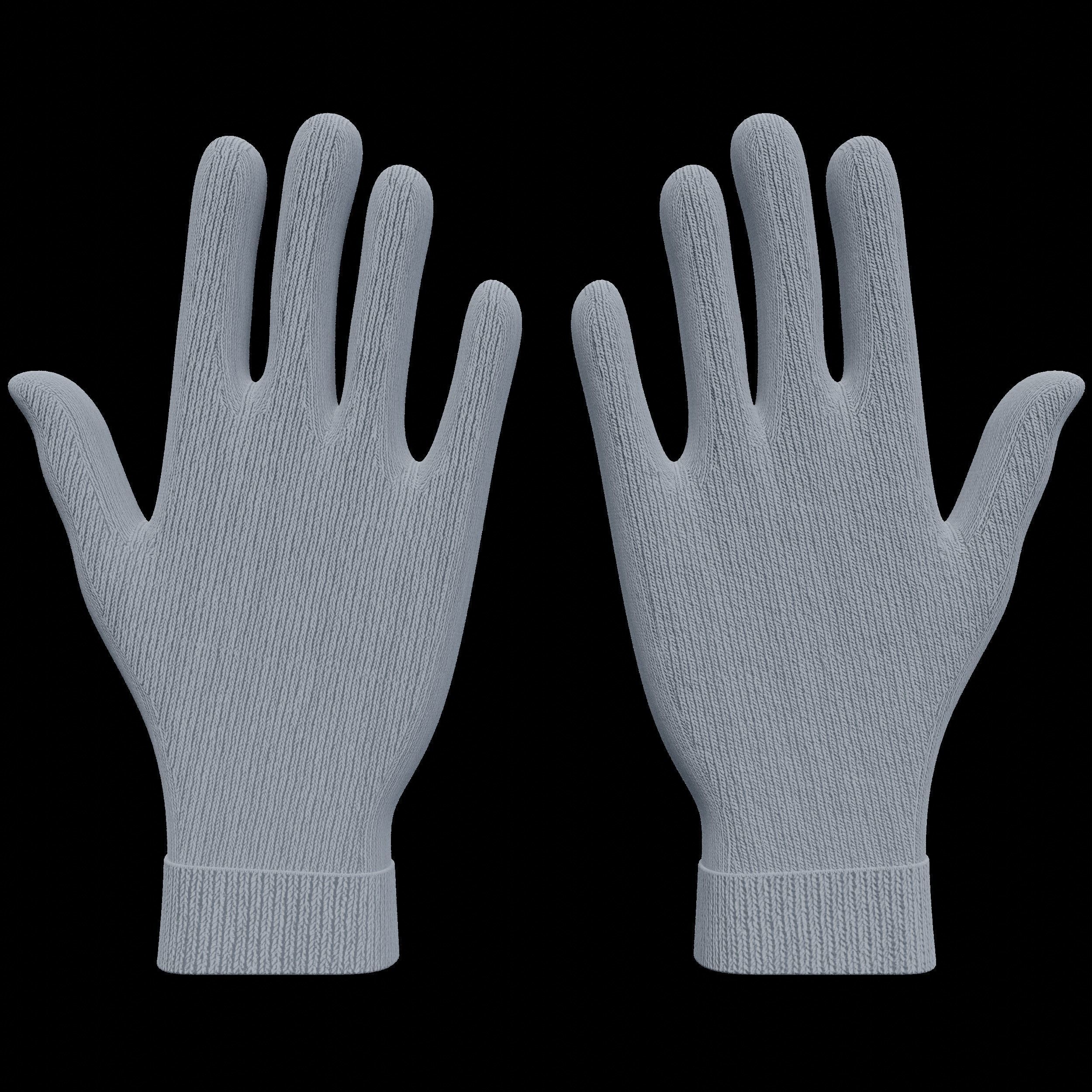 Gloves pair of plastic handles 3D model_1