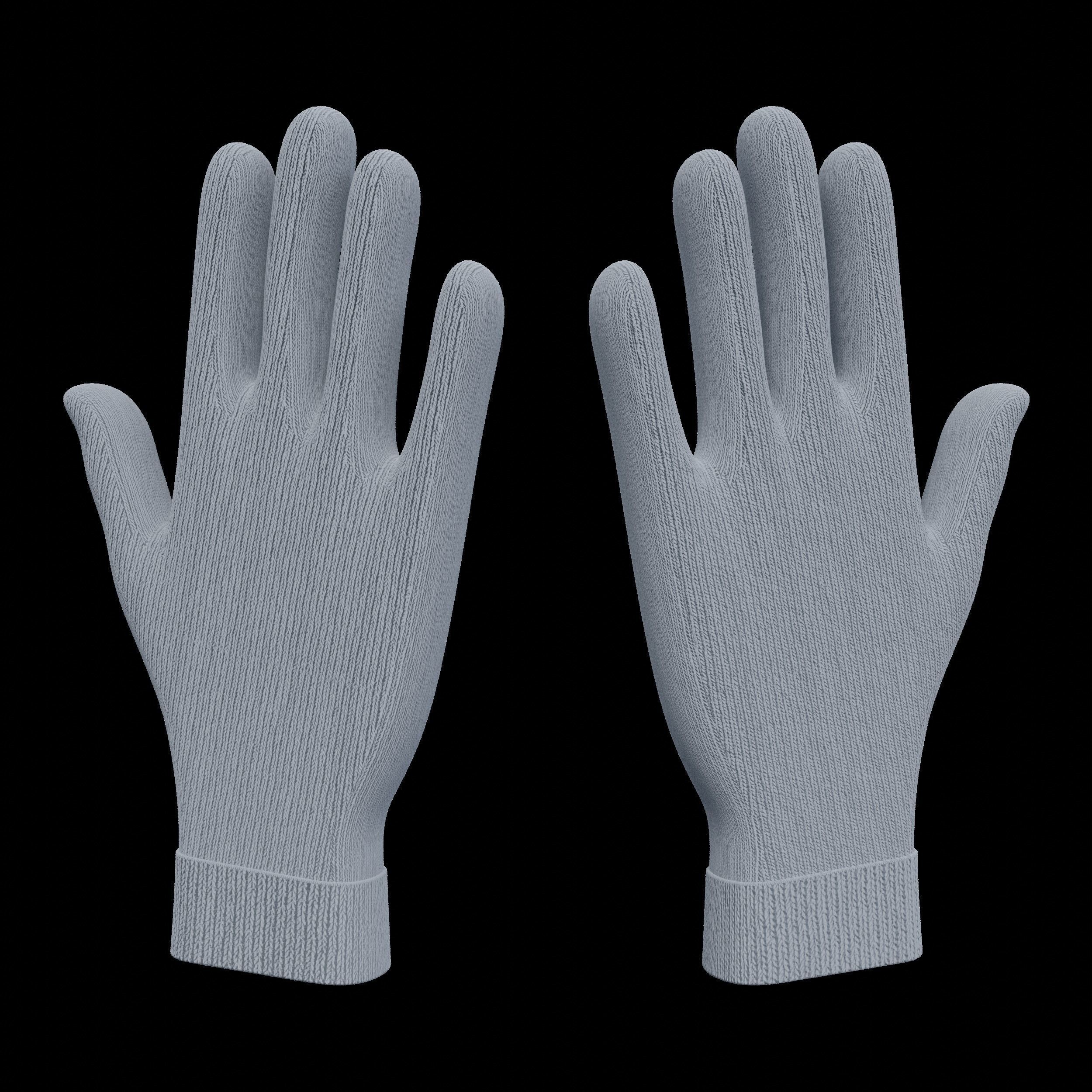 Gloves pair of plastic handles 3D model_2