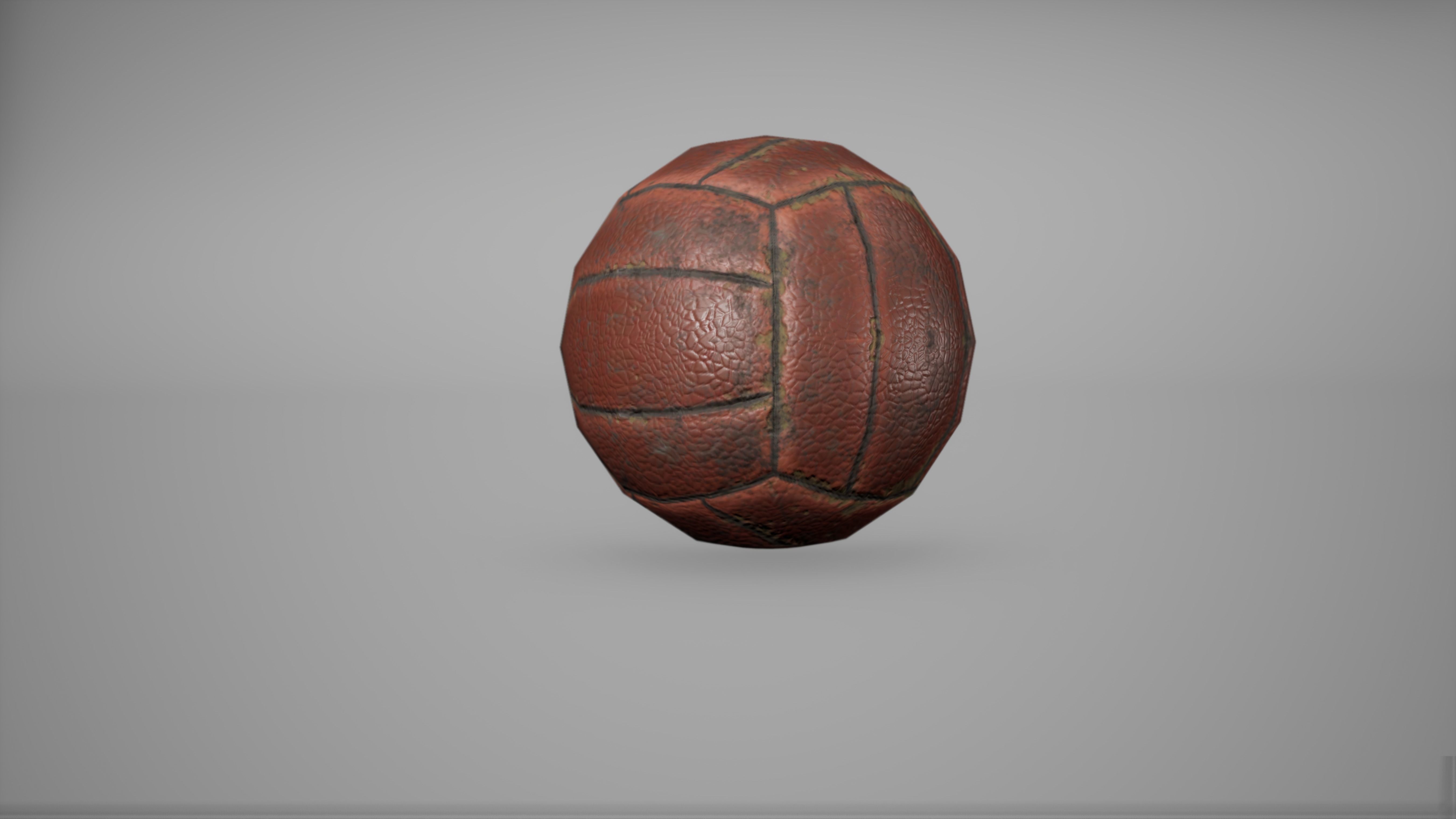 Ball Game Ready Low Poly football Low-poly 3D model_1