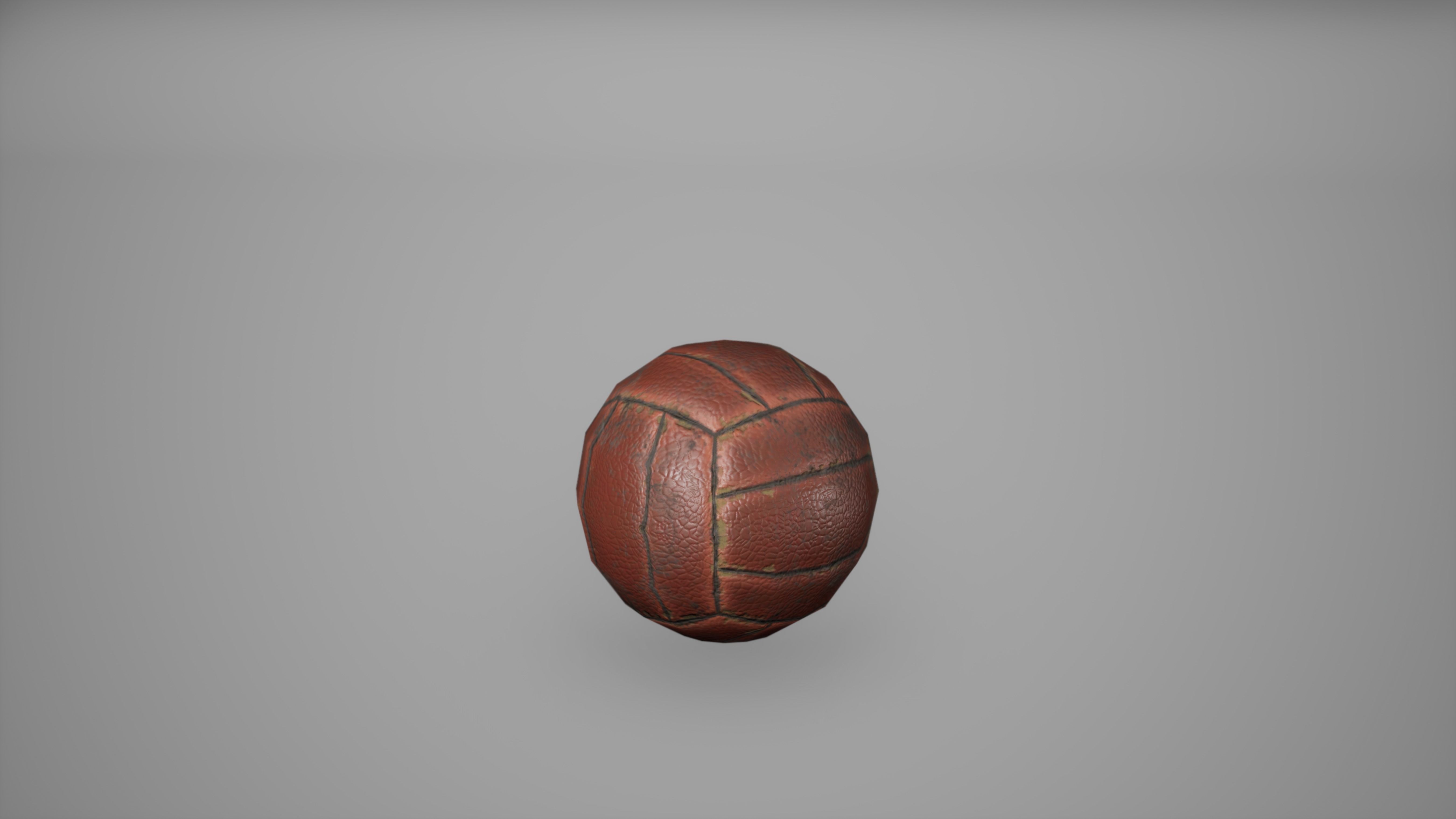 Ball Game Ready Low Poly football Low-poly 3D model_4