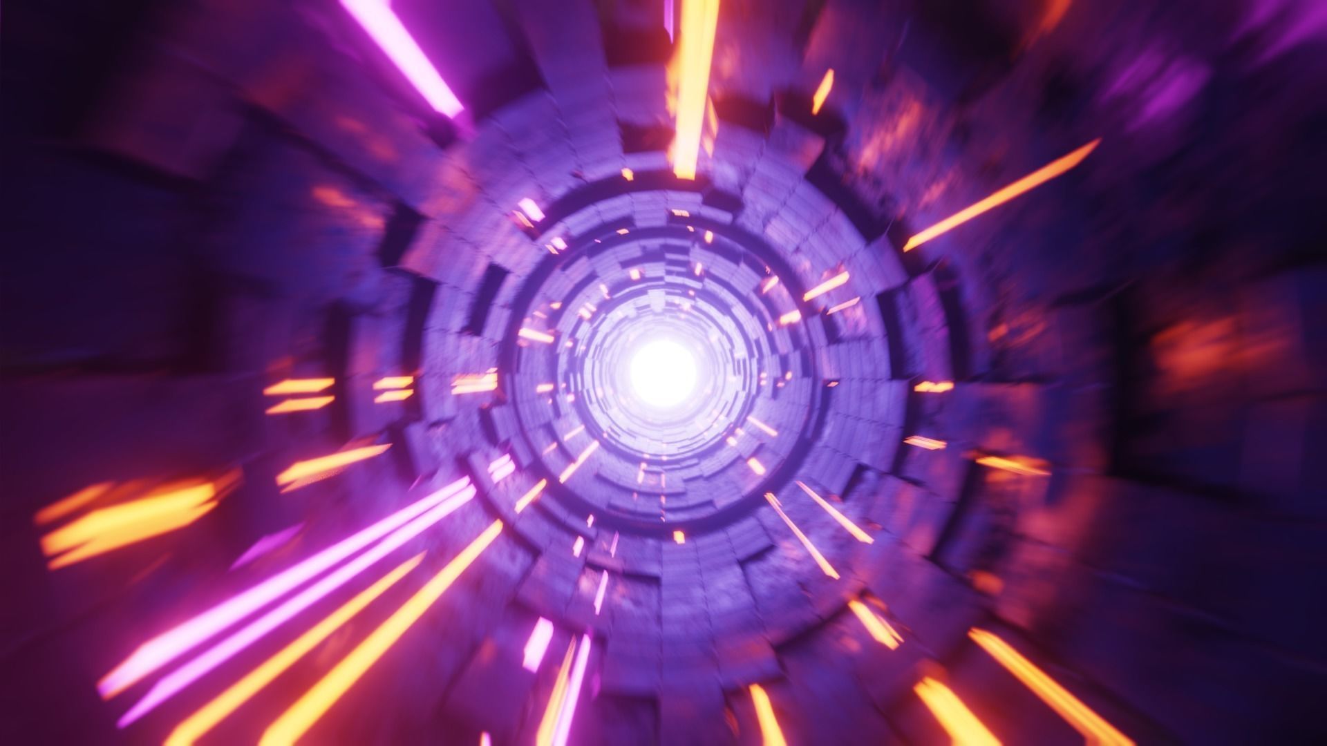 SciFi Tunnel TimeWarp Portal Package 3D model_6
