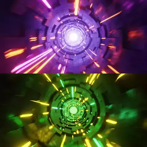 SciFi Tunnel TimeWarp Portal Package 3D model