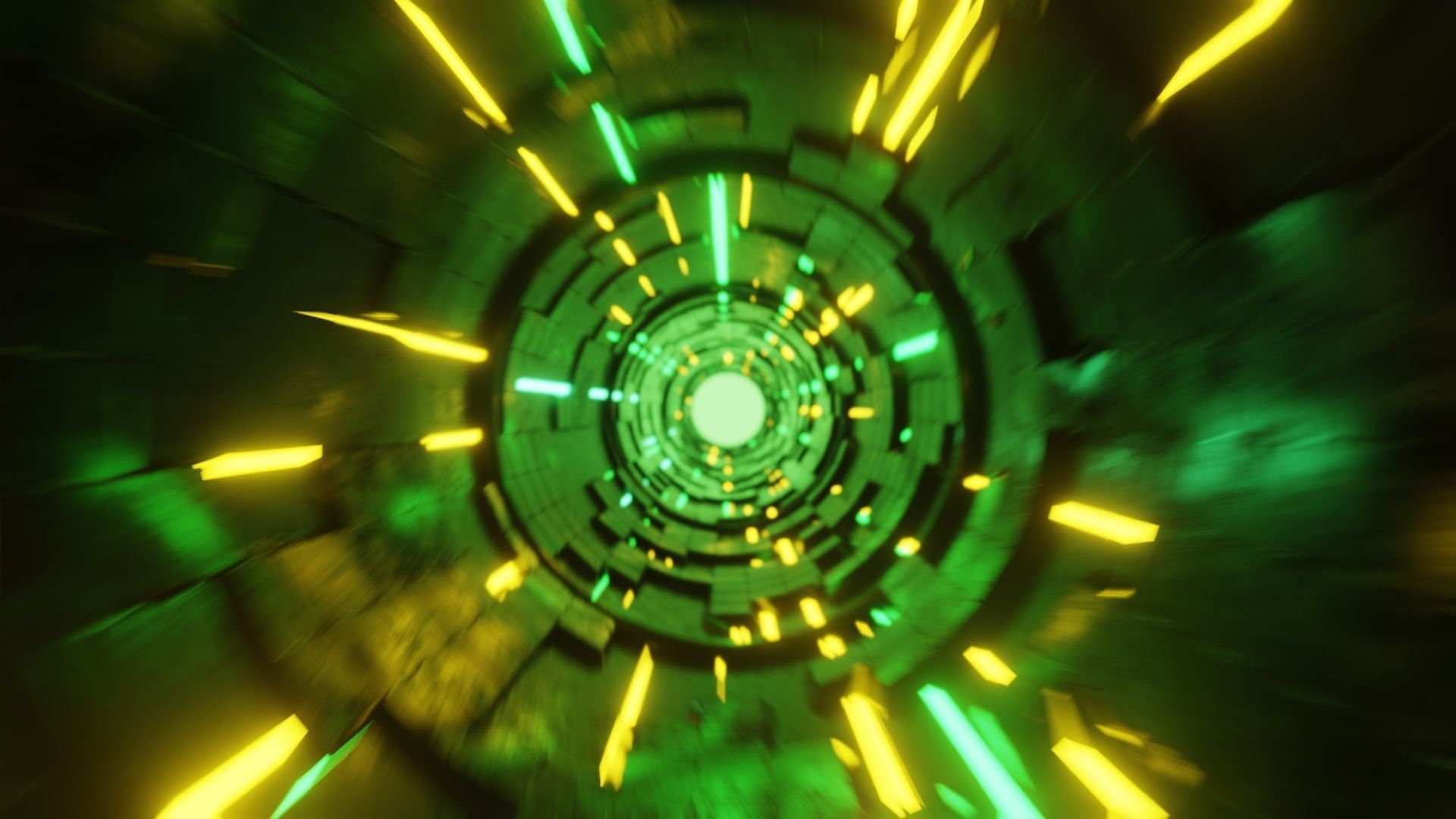 SciFi Tunnel TimeWarp Portal Package 3D model_9