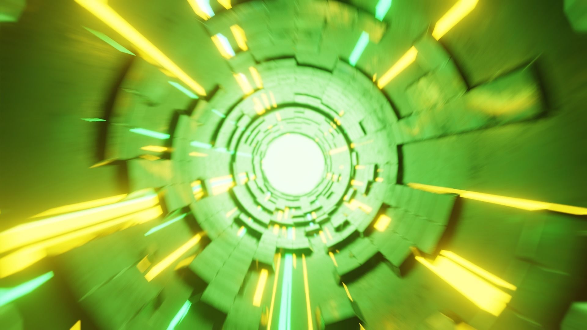 SciFi Tunnel TimeWarp Portal Package 3D model_8