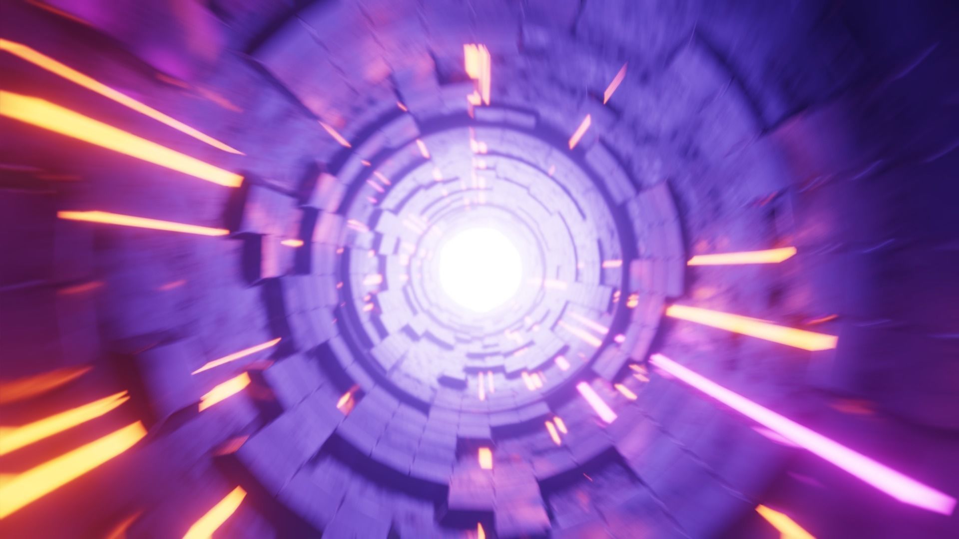 SciFi Tunnel TimeWarp Portal Package 3D model_5