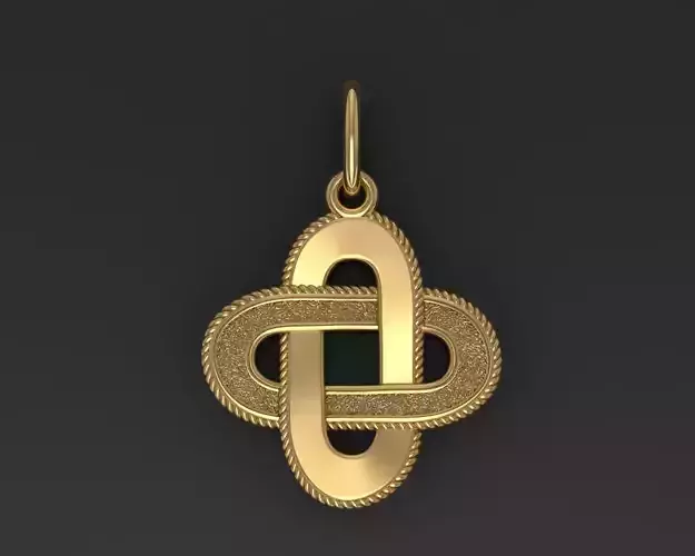 Solomon knot necklace 3D print model