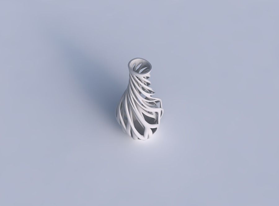 Vase flared with twisted inner and outer lines twisted and ta... 3D print model_1