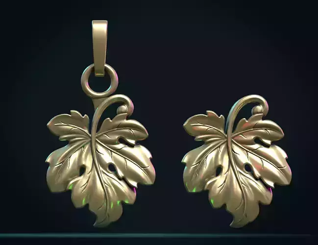 Fig Leaf charm pendant 3D print model