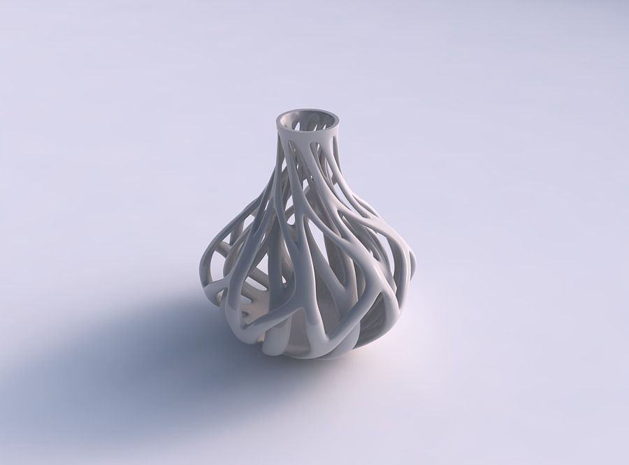Vase flared with twisted inner and outer lines tapered 2 3D print model_0