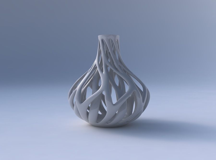 Vase flared with twisted inner and outer lines tapered 2 3D print model_4