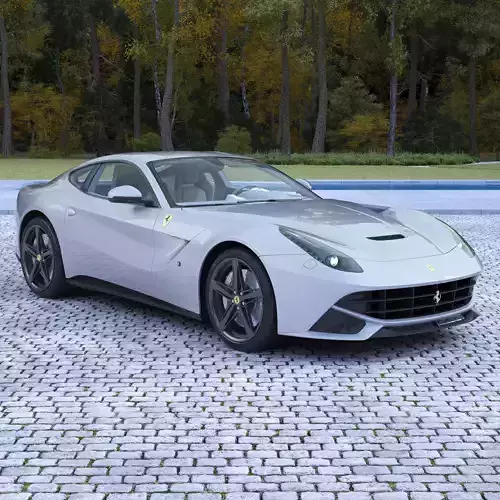 Ferrari f12 berlinetta car Low-poly 3D model