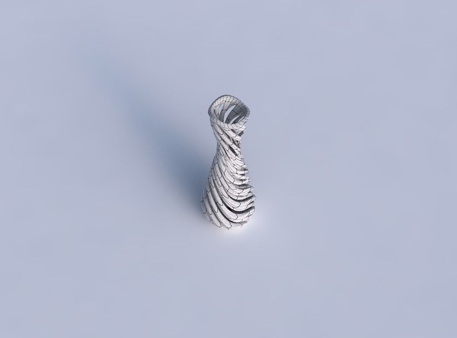 Vase flared with intertwining lines very twisted and tapered ... 3D print model_6