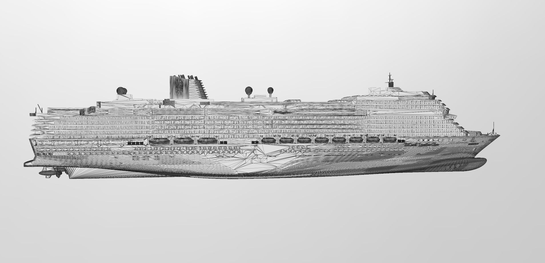 Holland America Line cruise ship MS Koningsdam printable model 3D print model_7