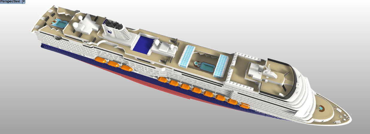 Holland America Line cruise ship MS Koningsdam printable model 3D print model_4