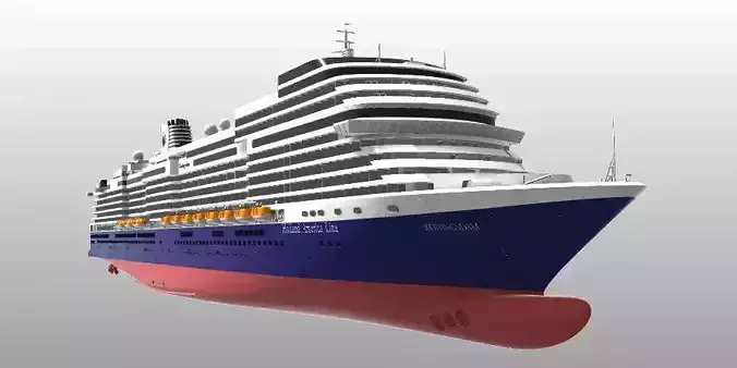 Holland America Line cruise ship MS Koningsdam printable model 3D print model