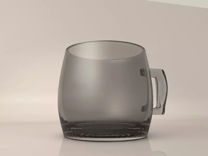 Glass 3D object in kitchen room Cinema4D Free low-poly 3D model