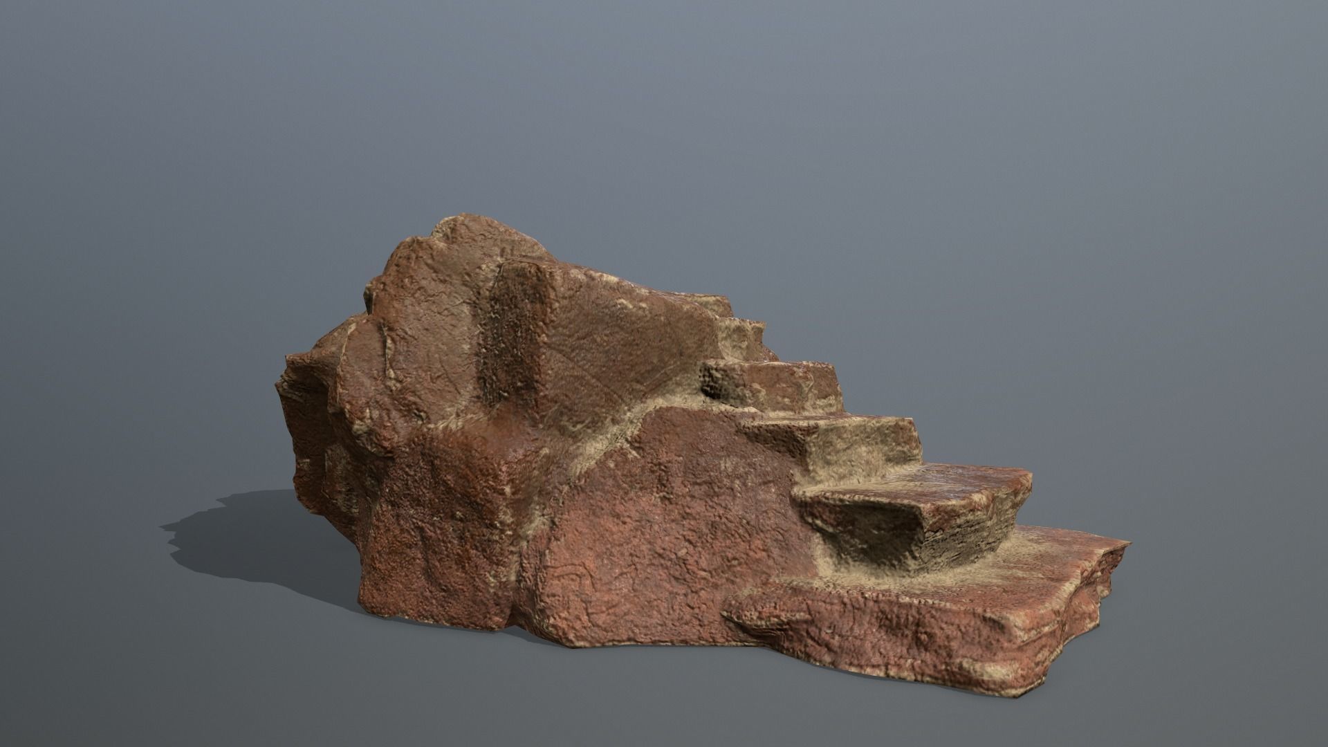 Altar Set rock steps Low-poly 3D model_7