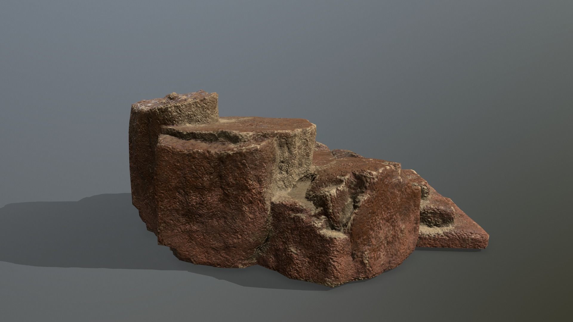Altar Set rock steps Low-poly 3D model_15