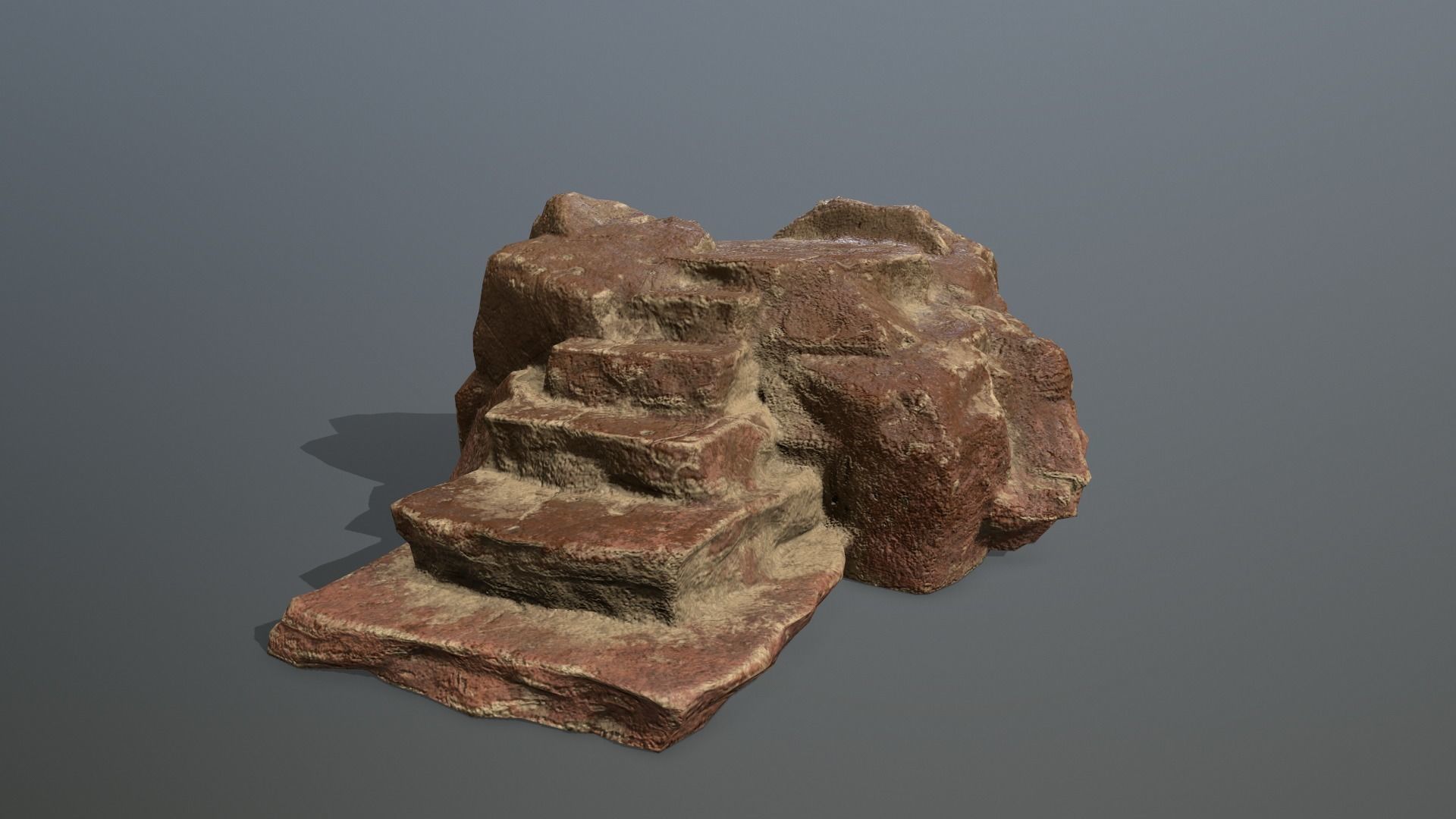 Altar Set rock steps Low-poly 3D model_3