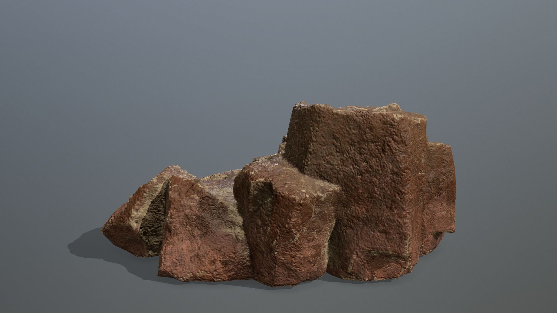Altar Set rock steps Low-poly 3D model_13